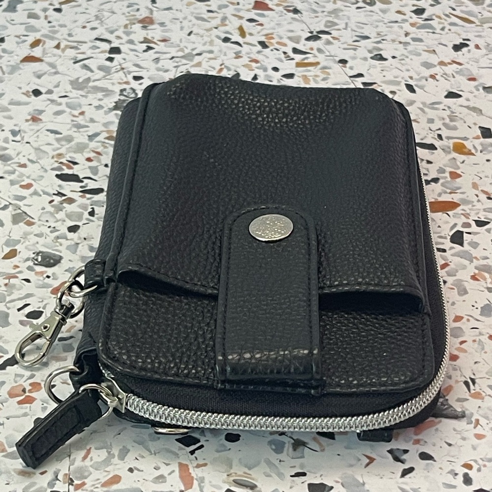 Phone Holder Black Textured Wallet - Picture 3 of 16
